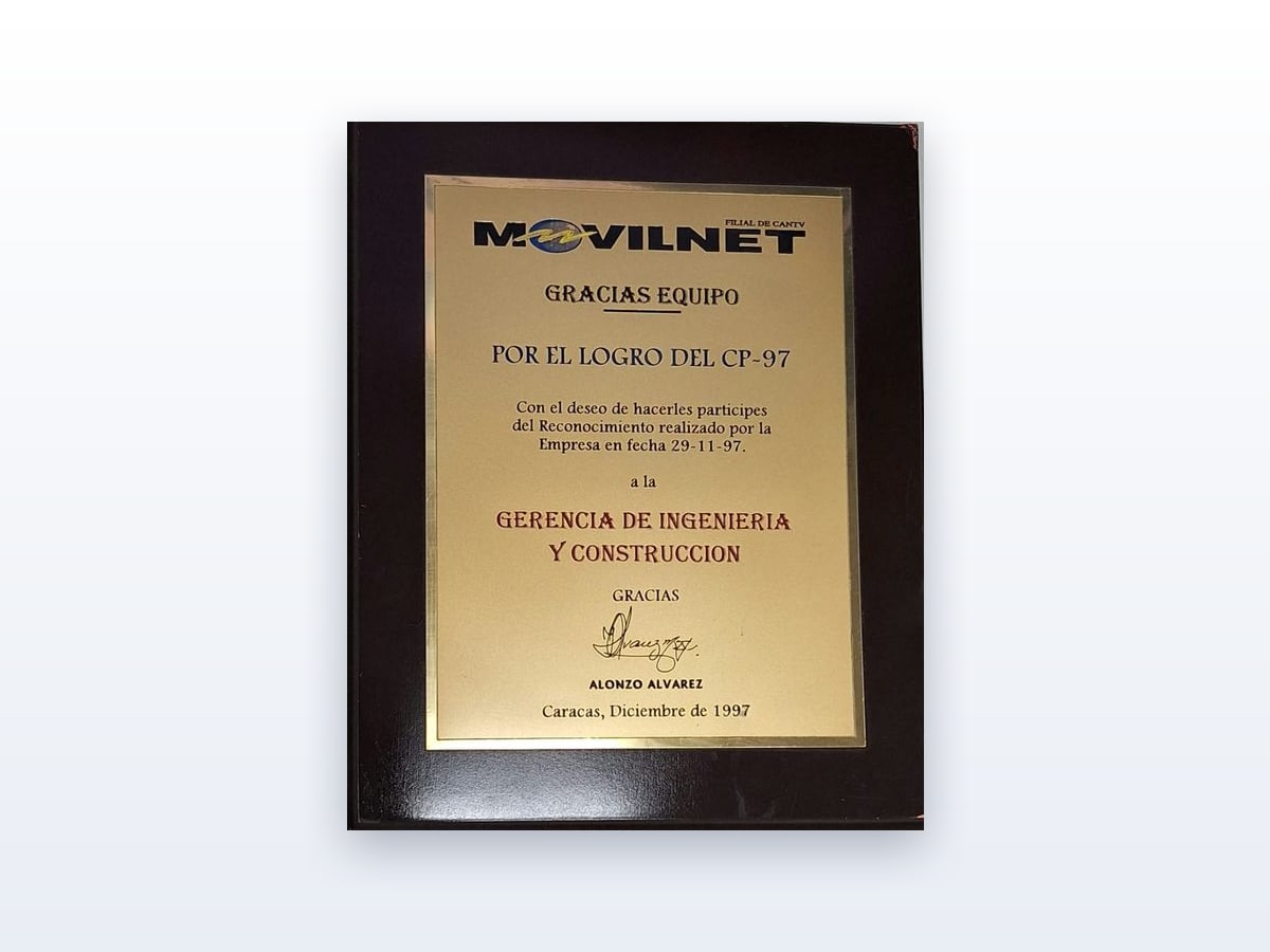 Reconocimiento Movilnet — CP-97